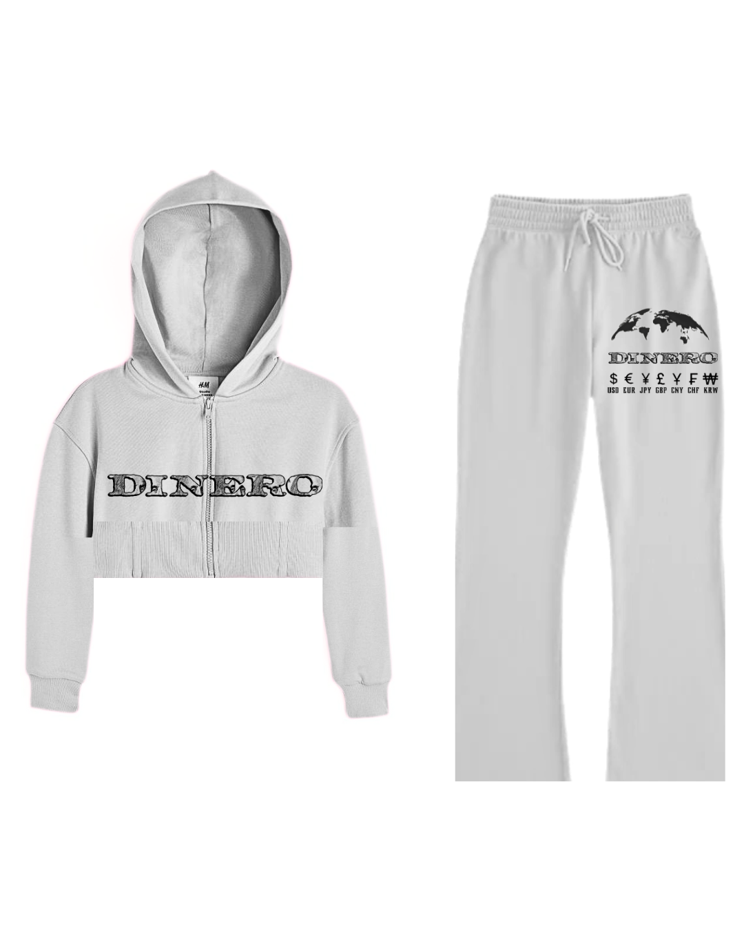 Cropped Hoodie Set